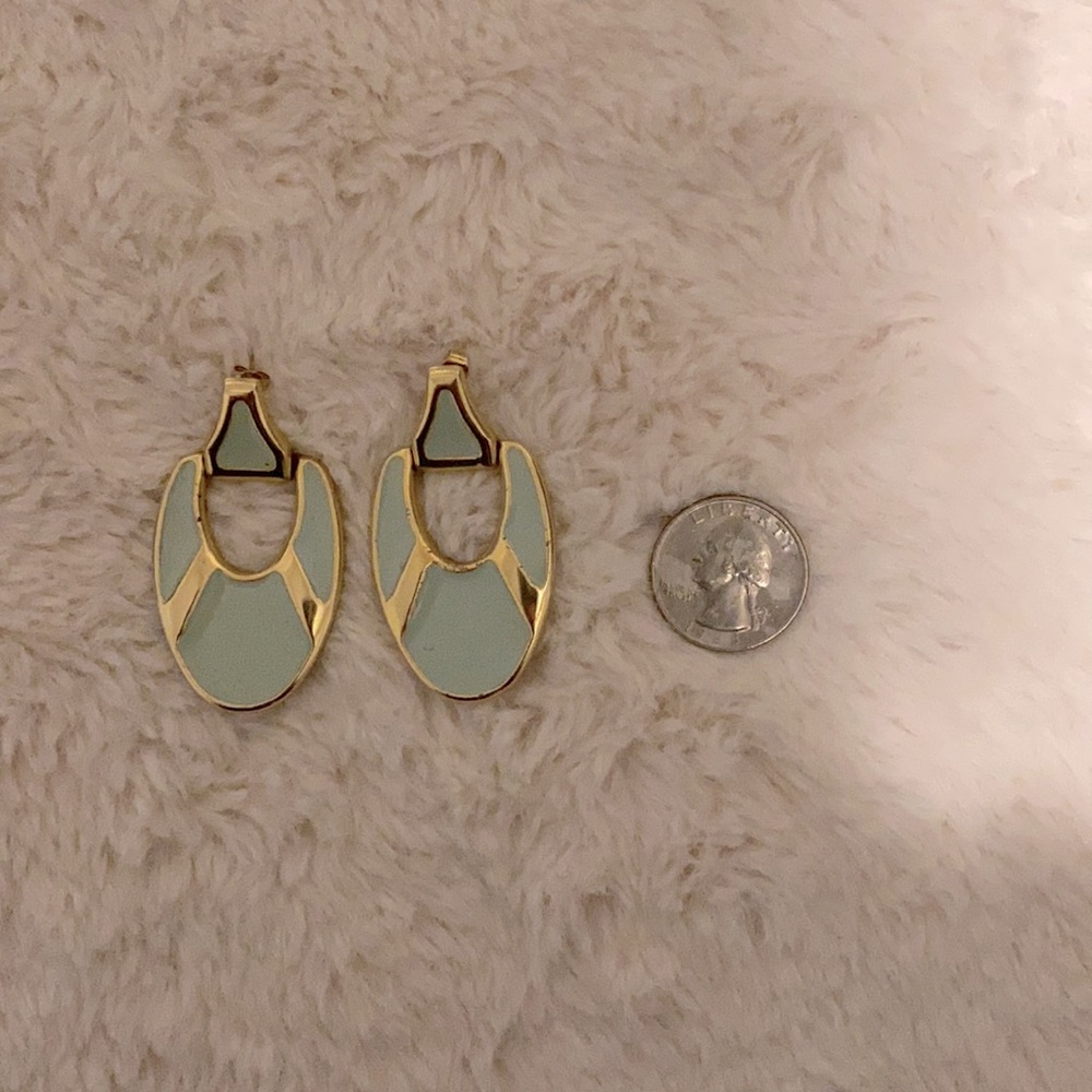 Art Deco style turquoise earrings